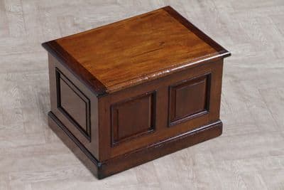 Victorian Mahogany Coal Purdonium Chest Box Log Store Small Coffee Table 1880
