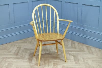 Vintage 90's Ercol Blonde / Straw Windsor Single Armchair G719