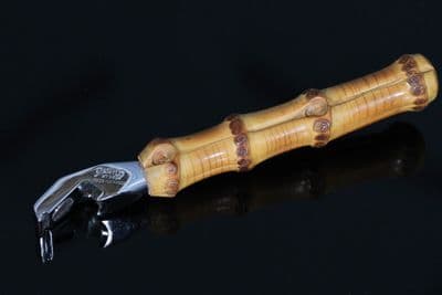 Vintage Danilo Bamboo Handle Bottle Opener Made in France Breveté S.G.D.G C1930