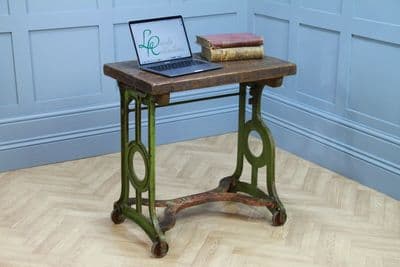 Vintage Industrial Machine Base Trolley Table Desk Upcycled Reclaimed Heavy Duty