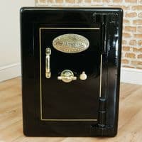 Vintage 'THE BENT STEEL SAFE Co' Fire Resisting Original With Keys 50's Antique