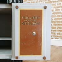 Vintage 'THE BENT STEEL SAFE Co' Fire Resisting Original With Keys 50's Antique