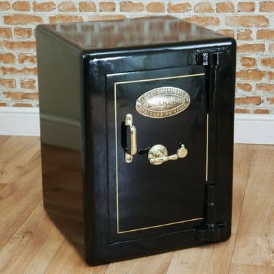 Vintage 'THE BENT STEEL SAFE Co' Fire Resisting Original With Keys 50's Antique