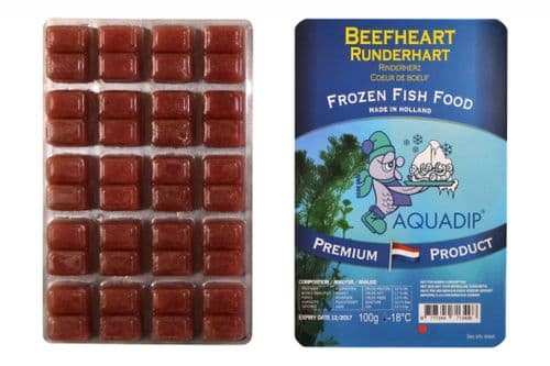 Aquadip Frozen Beef Heart - 100g (Blister Pack)