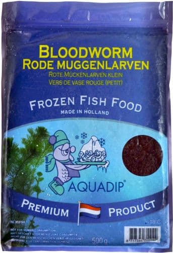 Aquadip Frozen Bloodworm Small - 500g (Bulk / Slab Pack)