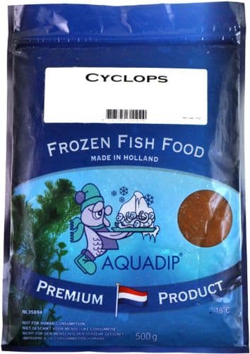 Aquadip Frozen Cyclops Fish Food - 500g (Bulk / Slab Pack)