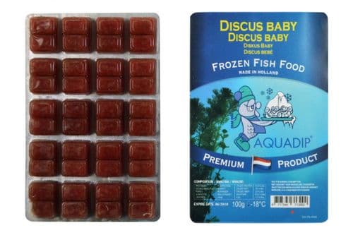 Aquadip Frozen Discus Baby (Beef Heart) - 100g (Blister Pack)