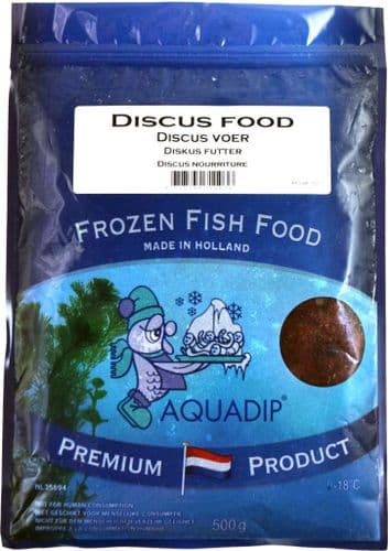 Aquadip Frozen Discus Food Standard (Beefheart) - 500g (Bulk / Slab Pack)