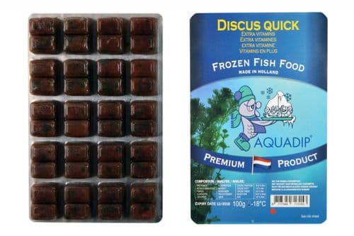 Aquadip Frozen Discus Quick with Extra Vitamins (Beef Heart & Vitamins) - 100g (Blister Pack)