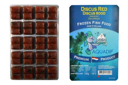 Aquadip Frozen Discus Red (Beef Heart & Colour Enhancer)- 100g (Blister Pack)