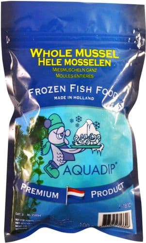 Aquadip Frozen Whole Mussels - 100g (Blister Pack)