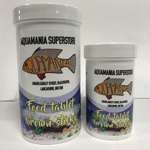 Aquamania Brown Sticky Food Tablets Dry Fish Food