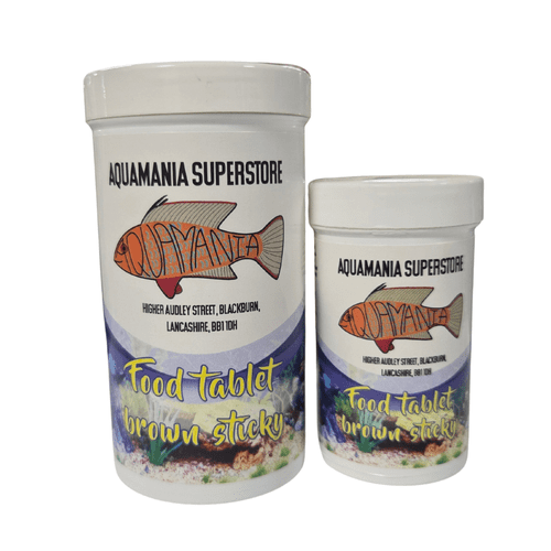 Aquamania Brown Sticky Food Tablets Dry Fish Food
