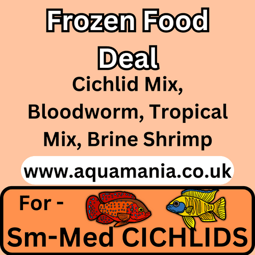Aquamania Small to Medium Cichlid Frozen Mixed Food Deal