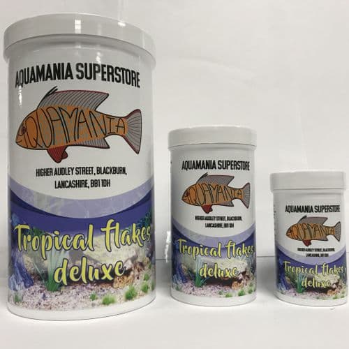 Aquamania Tropical Flakes Deluxe Dry Fish Food