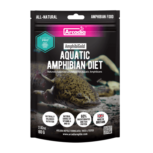 Arcadia Earth-Pro Amphibi Gold - All Natural Food or Amphibian Diet (80g) - NEW PACKAGING