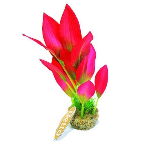 Betta 8" Red Flame Silk Plant (PP353)
