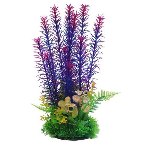 Betta 9" Purple & Pink Combi Plastic Plant (PP634)