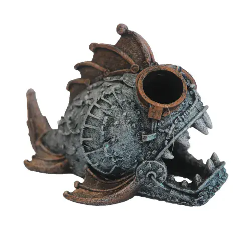 Betta Steam Punk Piranha Aquarium Ornament