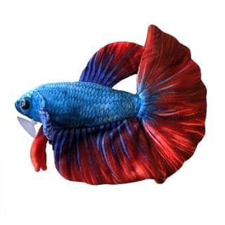 Ceramic Nature - Blue and Red Betta (Fighter Fish) Plush Toy