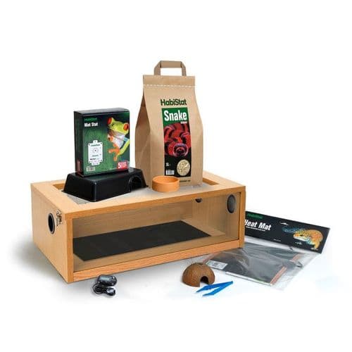 Habistat Hatchling Snake Starter Kit 61x38x20 (Oak or Black)
