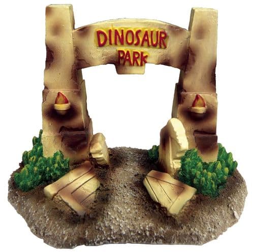 Hugo Kamishi Jurassic Gate Dinosaur Park Aquarium Ornament