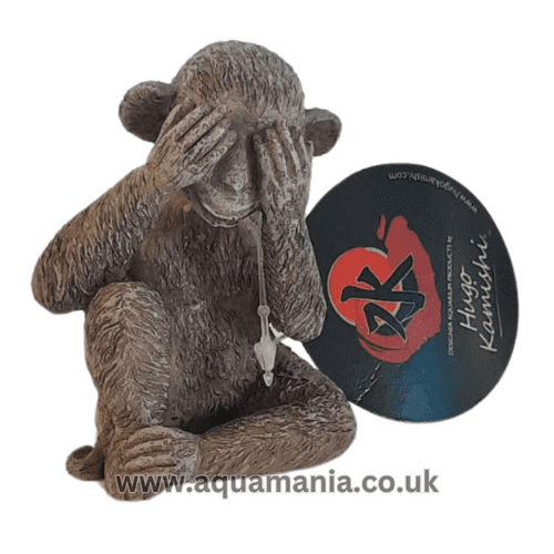 Hugo Kamishi See No Evil (Mizaru) Three Wise Monkeys Aquarium Ornament
