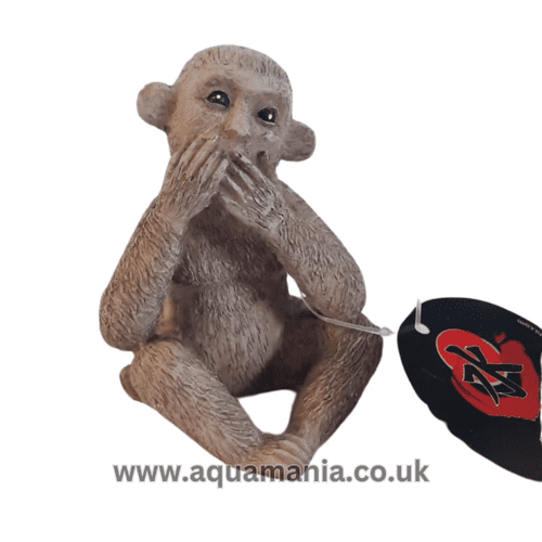 Hugo Kamishi Speak No Evil (Iwazaru) Three Wise Monkeys Aquarium Ornament