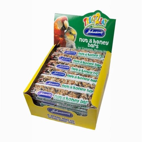 Johnsons JVP Cockatiel / Parrot Nut & Honey Bar Treat (60g)
