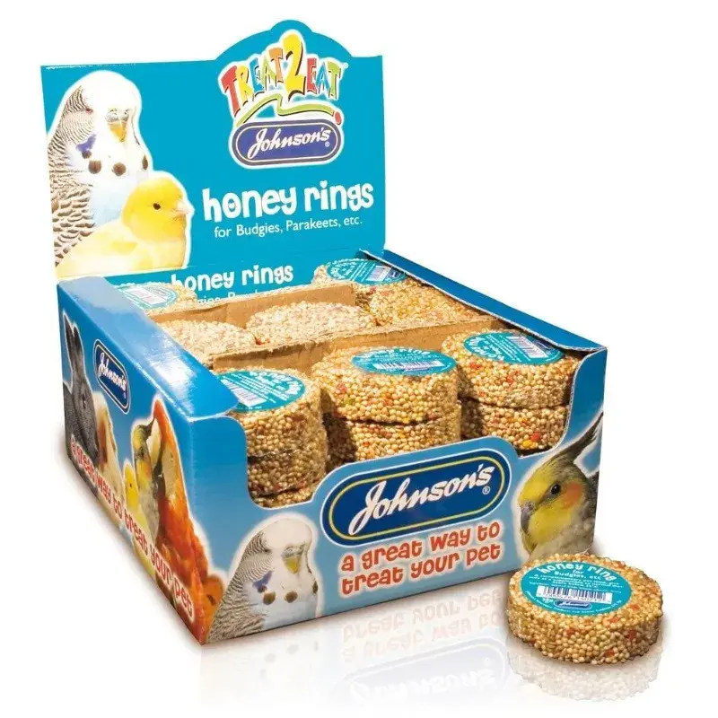 Johnsons JVP Honey Rings Treat for Budgies and Parakeets 25g