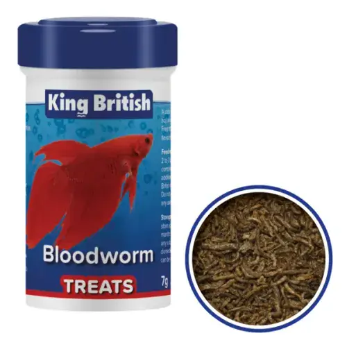 King British (KB) Bloodworm Treats 7g Dry Fish Food