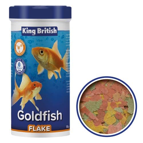 King British (KB) Goldfish Flake Food Dry Fish Food (NEW PACKAGING, SAME PRODUCT)