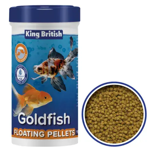 King British (KB) Goldfish Floating Pellets Dry Fish Food (NEW PACKAGING, SAME PRODUCT)
