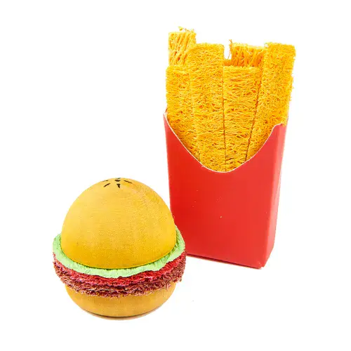 Little Zoo Burger and Fries Hamster Toy