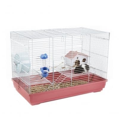 Little Zoo Herbie Hamster Cage - Pink / Blue 4605 - Small Mammal Hamster, Mouse Cage
