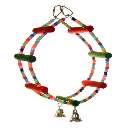 Little Zoo Rainbow Roundabout Bird Toy / Perch (25cm)