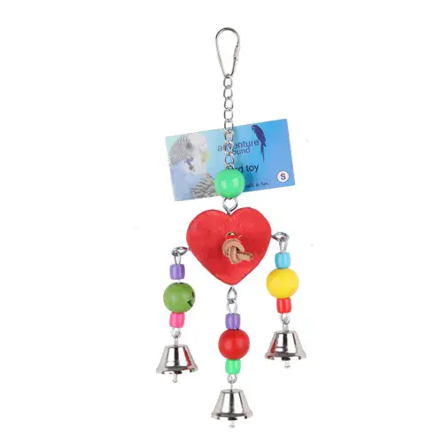 Little Zoo Wooden Heart Bird Toy (16cm)
