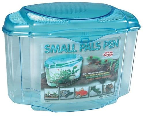 Living World Small Pals Pens 4.4l Blue - Pet Carrier / Temporary Home / Insect Enclosure