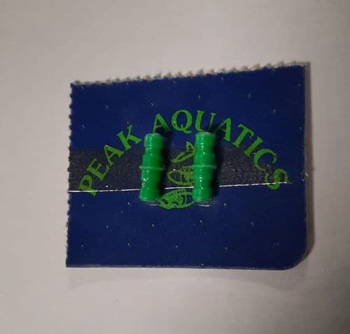 Peak Aquatics Straight Airline Connectors Green 6mm (2pk)