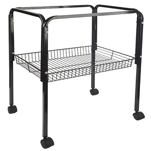 Rainforest Cages C1 Bird Cage Stand (Black / White)