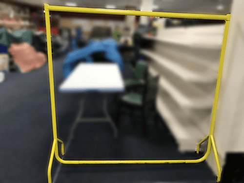 Yellow Clothing Rail (5 Foot / 1.5M) Long - For Mania's Mega Market Carboot Hire Only