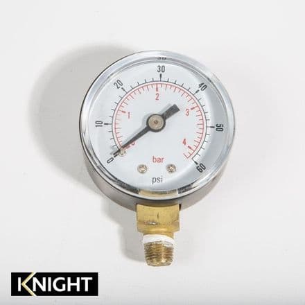 Pressure Gauge 2", 0-100 psi, 0-7 bar