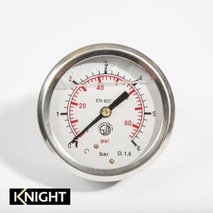 Pressure Gauge 2 1/2", 0-86 psi, 0-6 bar