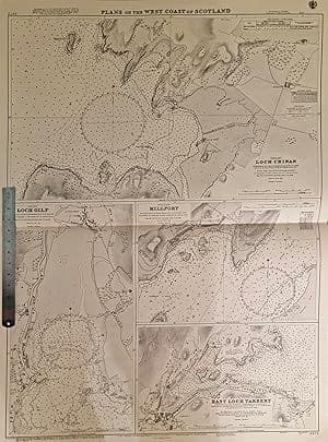 Admiralty Hydrographic Chart No. 2472 Millport, East Tarbert Lochs Crinan and Gilp.