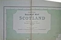 British Transport Commission Railway Clearing House Official Railway Map of Scotland 1960