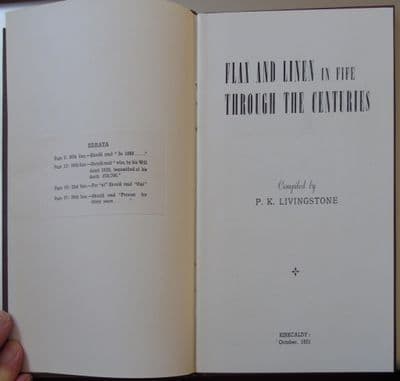 Flax and Linen in Fife Through the Centuries 1951