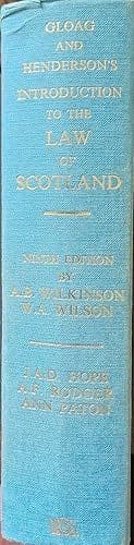 Introduction To The Law of Scotland