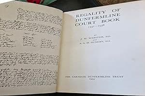 Regality Of Dunfermline Court Book 1531-1538