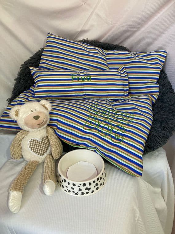 Fred - Personalised Dog Bedding. Multiple Sizes. Lazy Dog Company