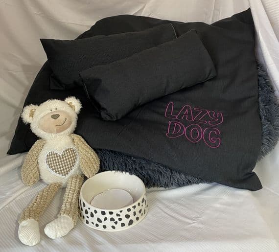Hugo - Personalised Dog Bedding. Multiple Sizes. Lazy Dog Company.